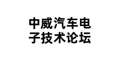 中威汽车电子技术论坛