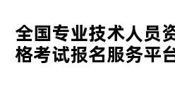 全国专业技术人员资格考试报名服务平台