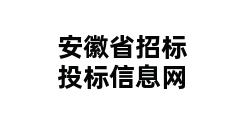 安徽省招标投标信息网 