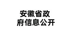 安徽省政府信息公开