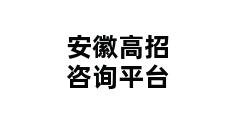 安徽高招咨询平台