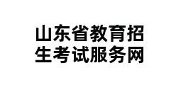 山东省教育招生考试服务网