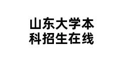 山东大学本科招生在线