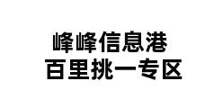 峰峰信息港百里挑一专区