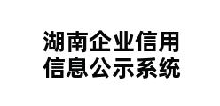 湖南企业信用信息公示系统