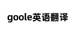 goole英语翻译